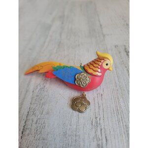 Hallmark 5 golden rings 2015 parrot bird ornament Xmas